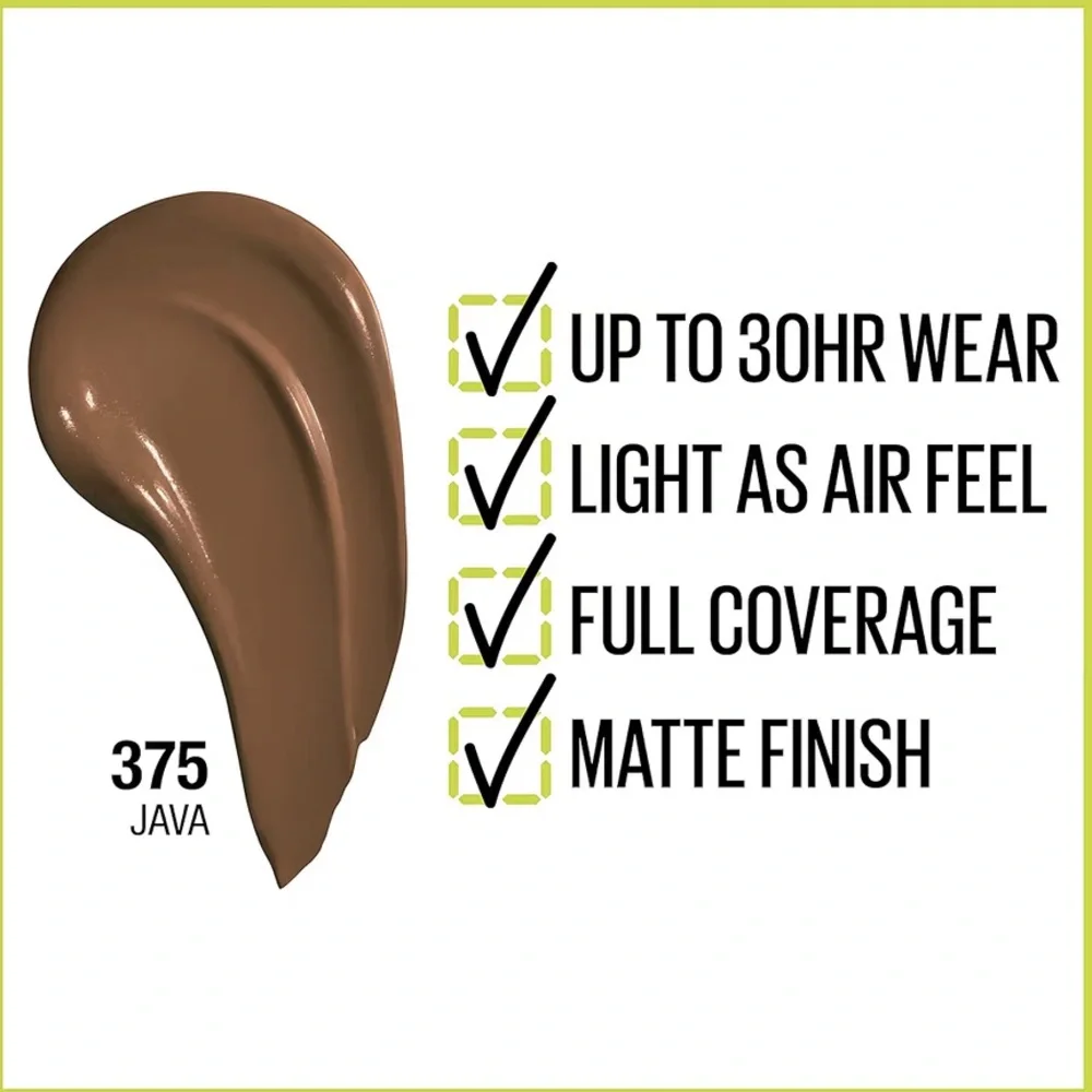 Maybelline Super Stay Liquid Foundation Full Coverage Java 375